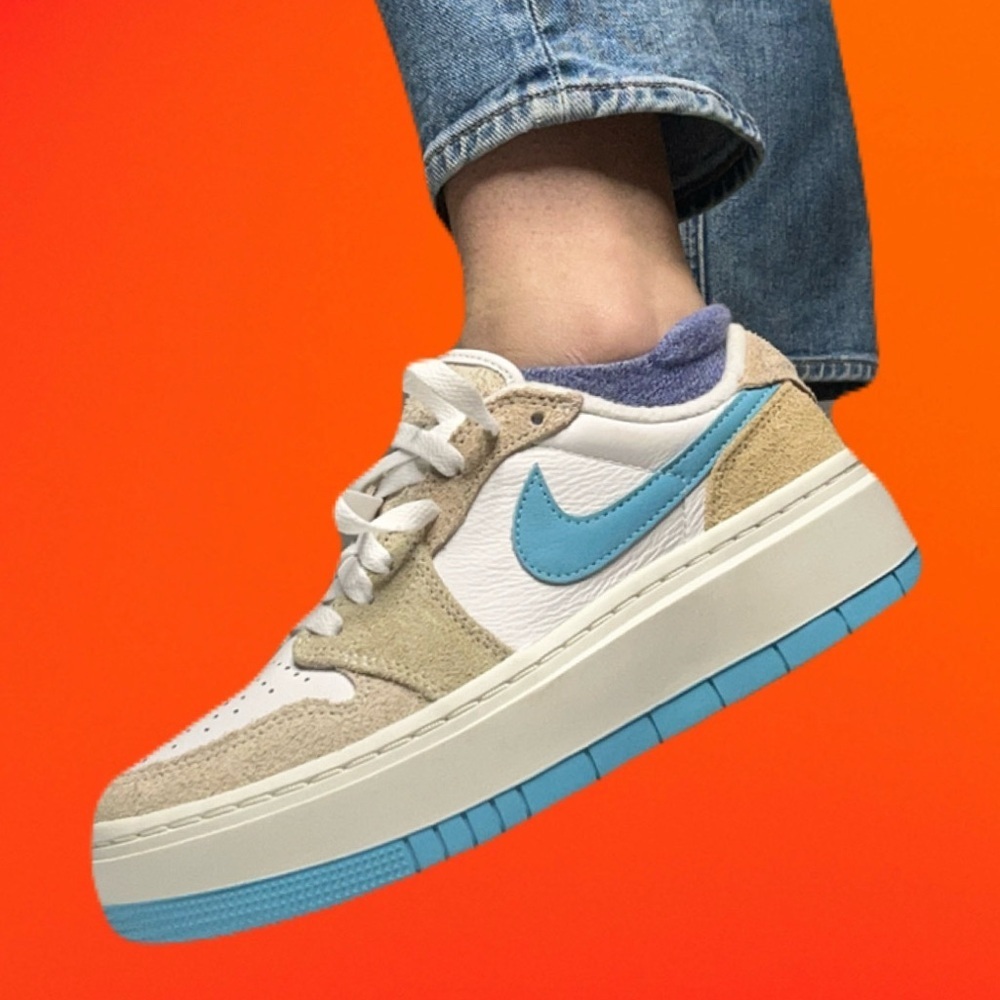 NIB NIKE AIR JORDAN 1 ELEVATE LOW WHITE AND BLUE!